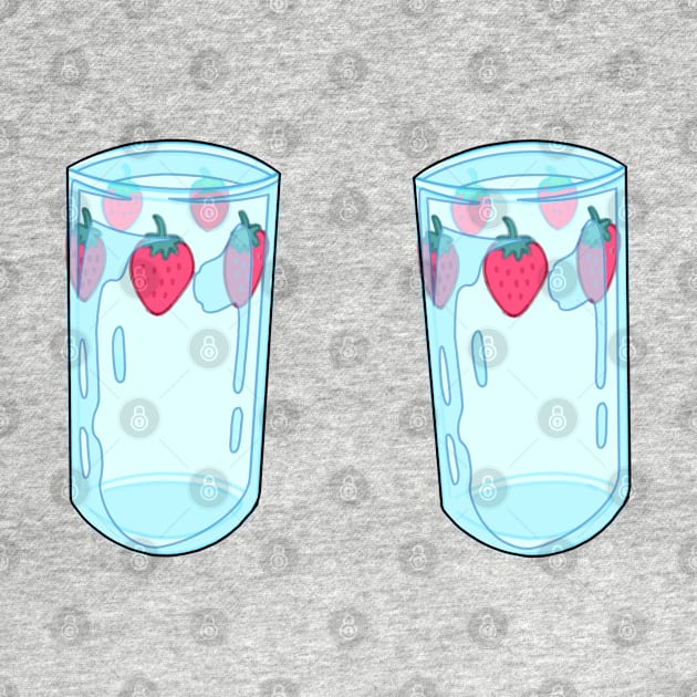 Nana anime strawberry glasses (blue) by little-axii